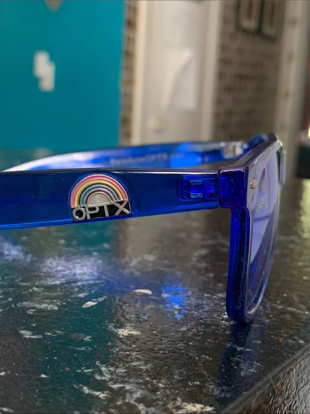 New Rainbow Optx Cobalt Blue Wayfarer Sunglasses Colored Lenses Adult